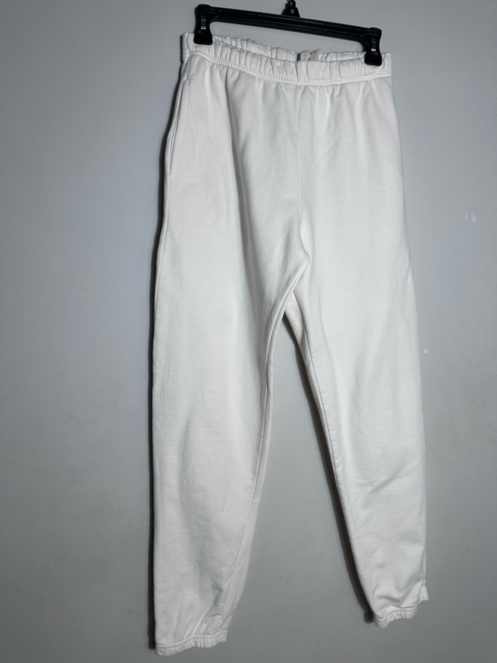 TALENTLESS White Elastic Waist Joggers